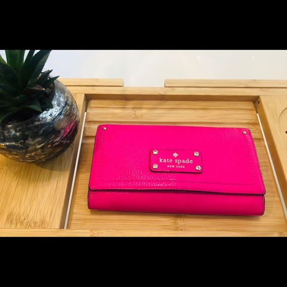kate spade Handbags - Kate Spade pink leather wallet